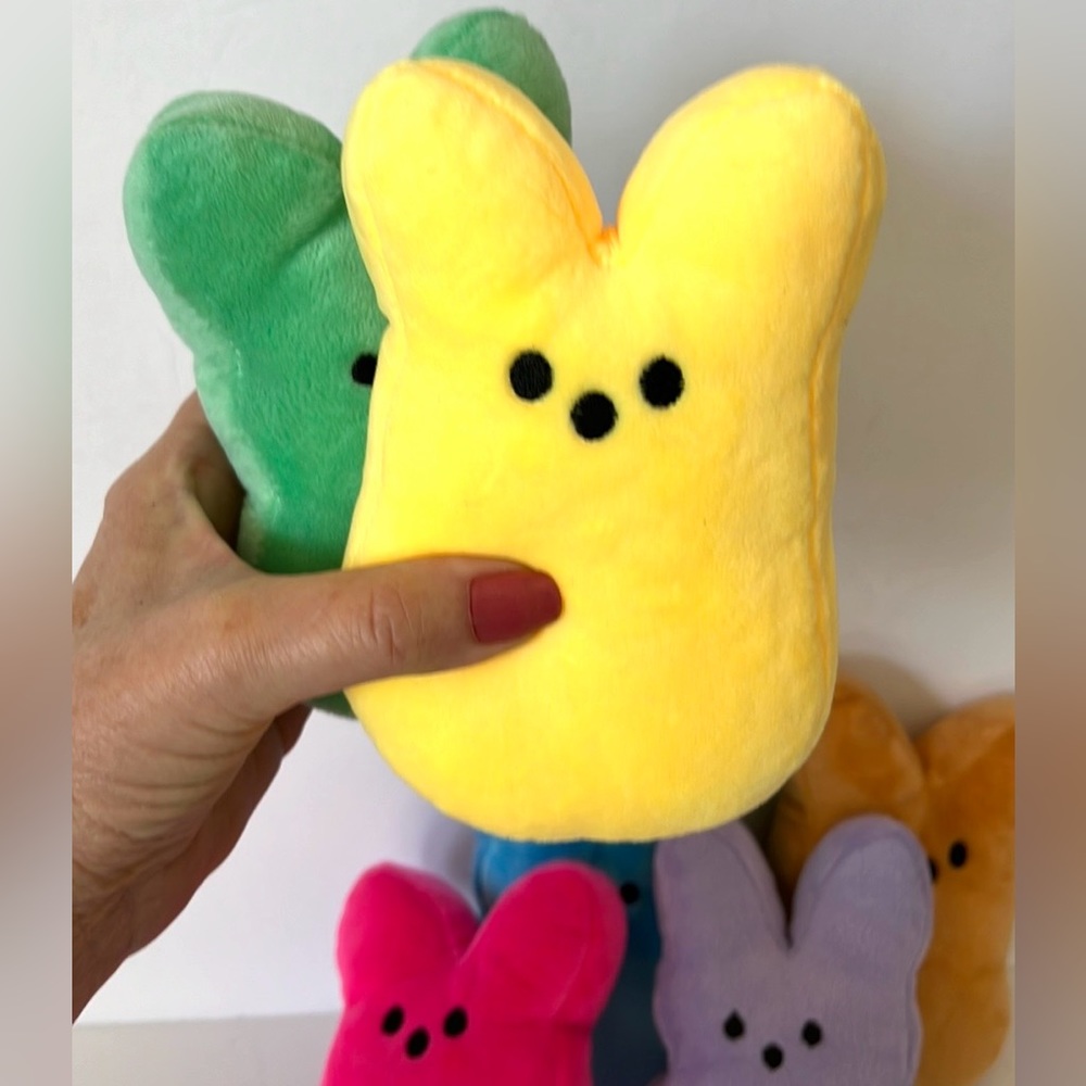 New Bunny Plushies Stuffed Toy Set Of Six Assorted Multicolor Bunny Plush Toys